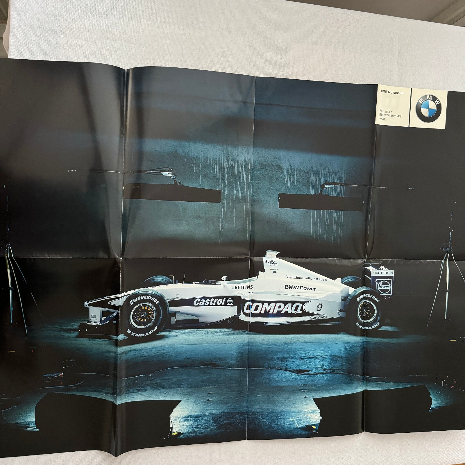 Williams BMW F1 Formula One Racing Poster Brochure German Text Compaq