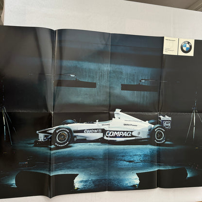Williams BMW F1 Formula One Racing Poster Brochure German Text Compaq