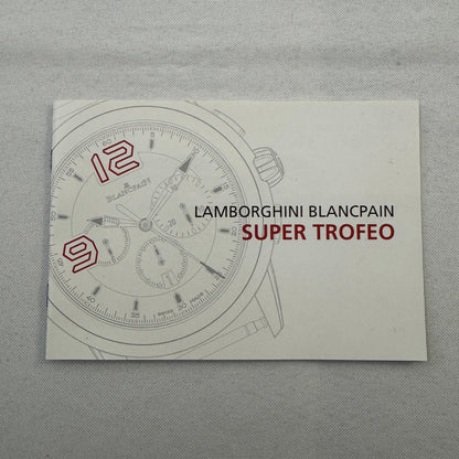 Lamborghini Blancpain Watch Super Trofeo Supercar Sales Brochure Catalog