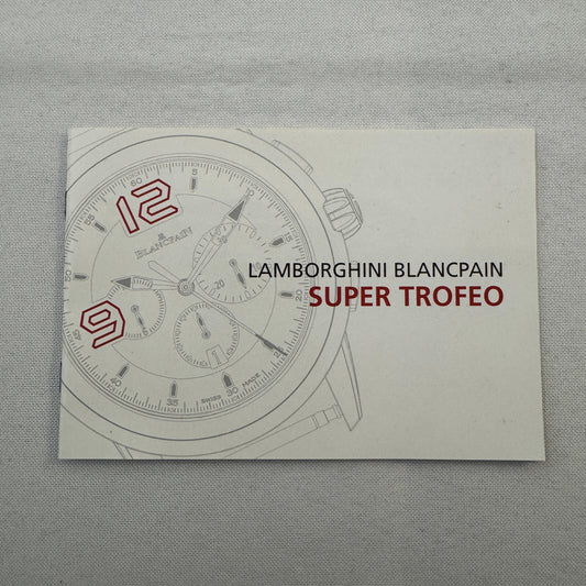 Lamborghini Blancpain Watch Super Trofeo Supercar Sales Brochure Catalog