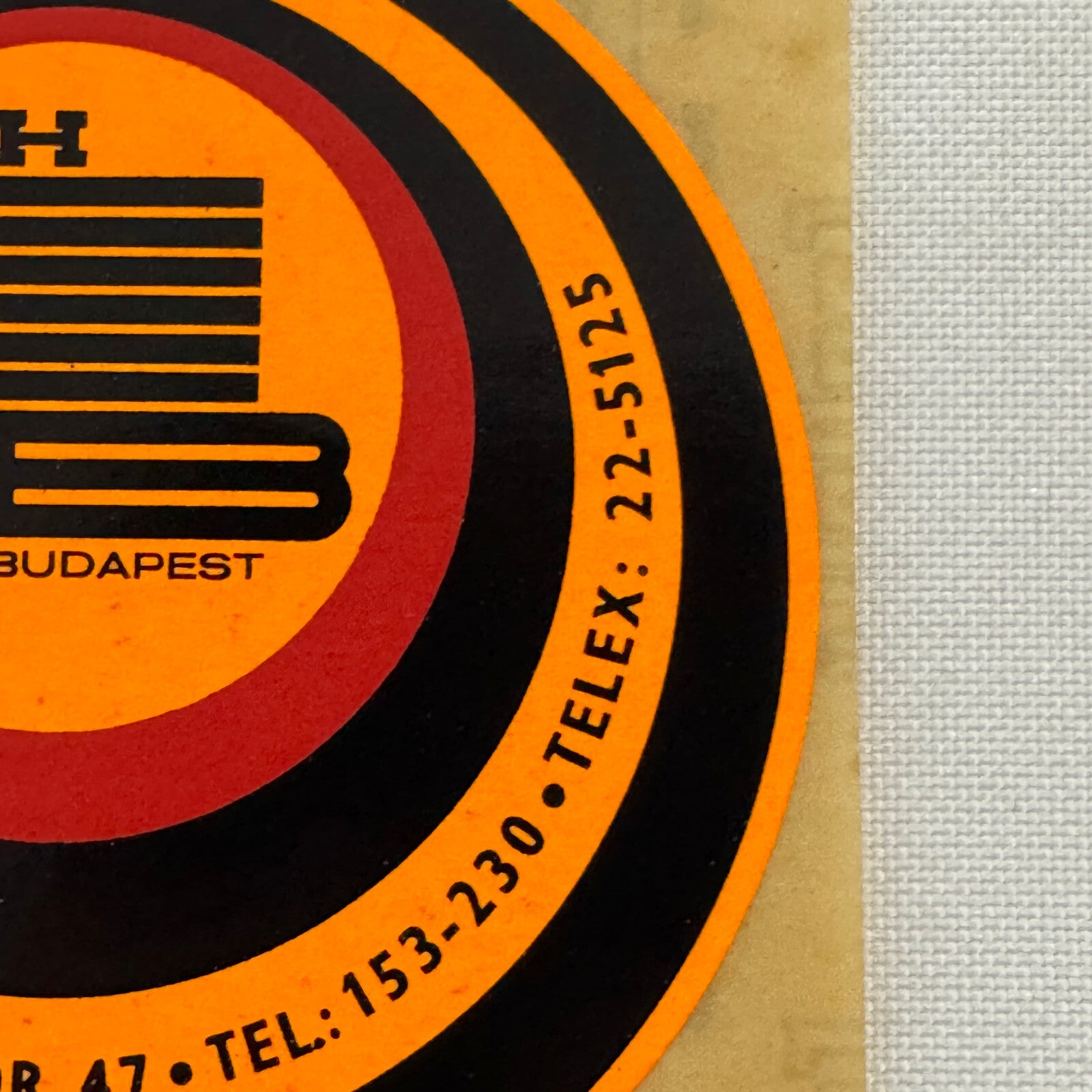 Vintage Travel Luggage Label Sticker Decal Hotel Budapest Hungary Hungarian
