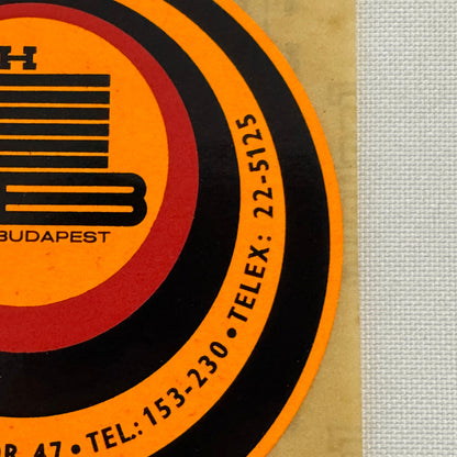 Vintage Travel Luggage Label Sticker Decal Hotel Budapest Hungary Hungarian