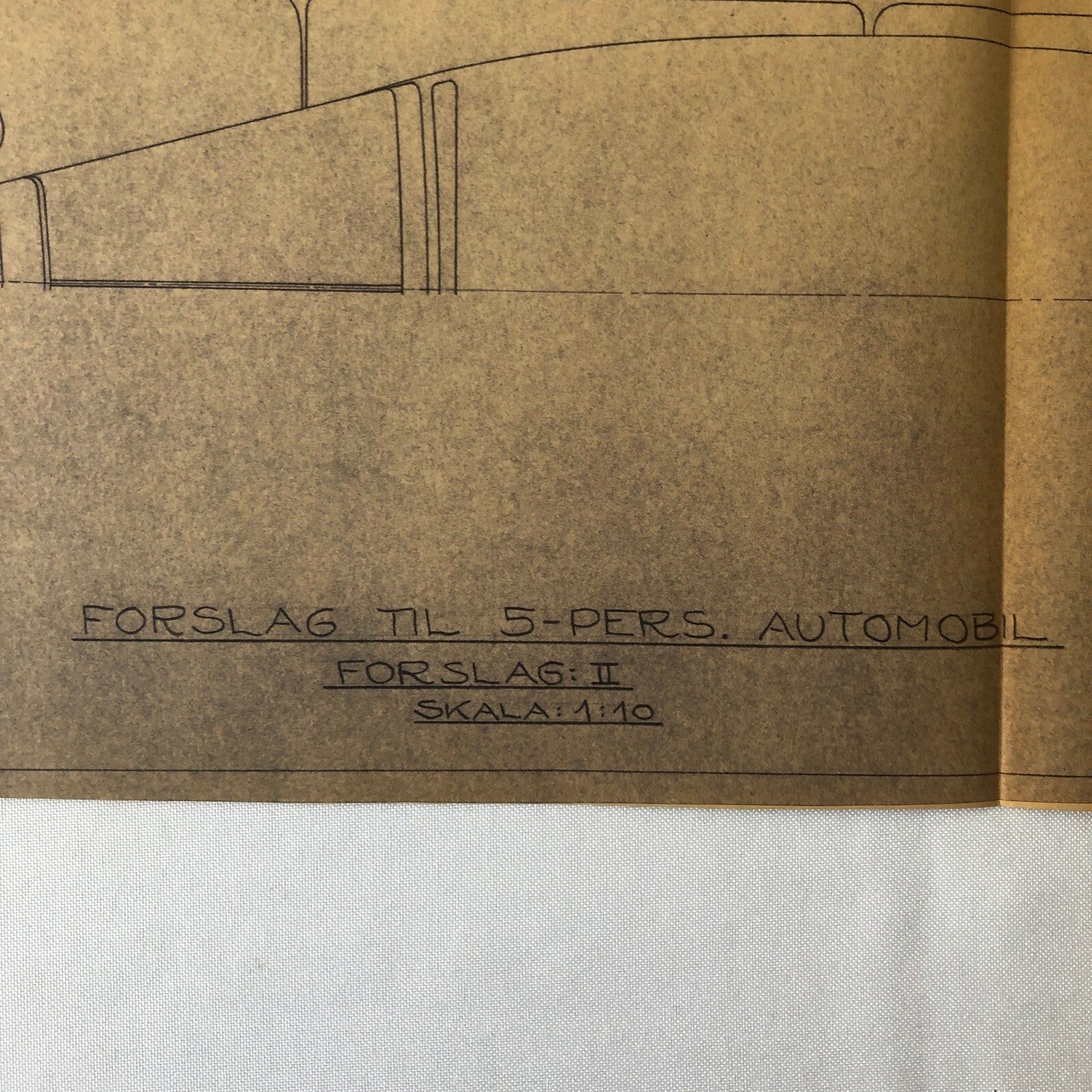 1933 Coachbuilder Car Design Blueprint Rendering Blue Print Coupe Body Style 