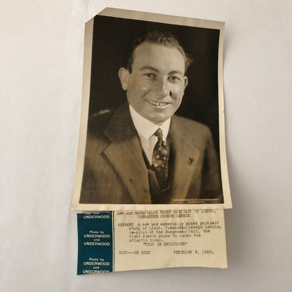 Press Photo Photograph Aviator Pilot Joseph LeBrix 1923 Underwood & Underwood
