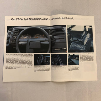 Subaru XT Turbo Car Sales Brochure Catalog Advertising German Text