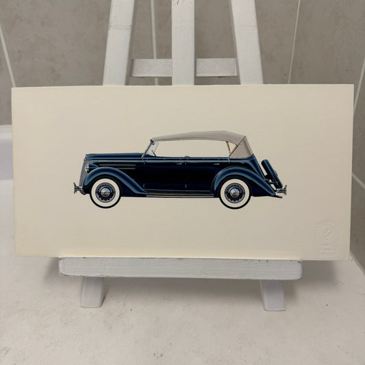 1936 Ford Type 750 Phaeton Car Illustration Art Drawing Hand Drawn Robert Preis