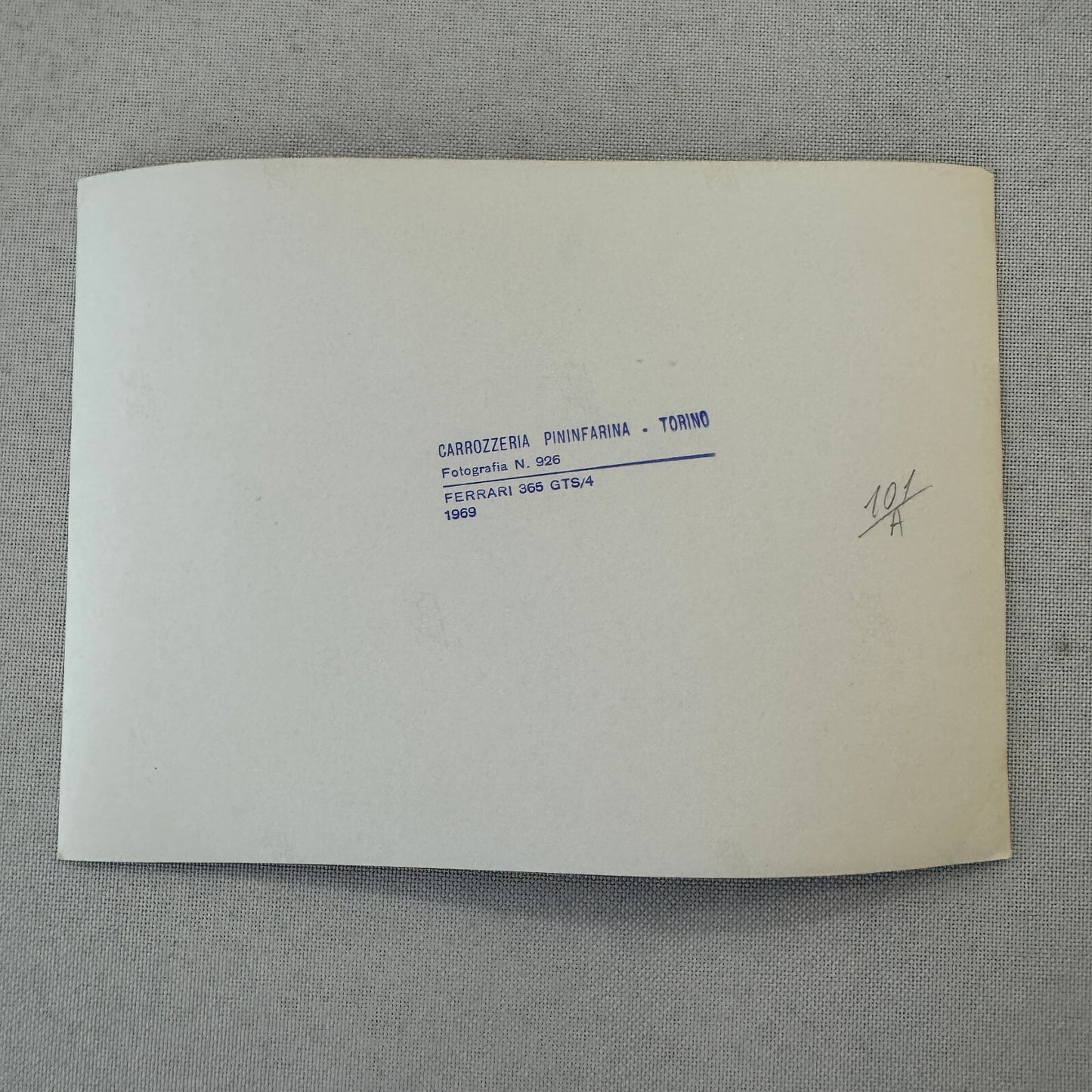 1969 Ferrari 365 GTS/4 Pininfarina Factory Press Photo Photograph Print Vintage