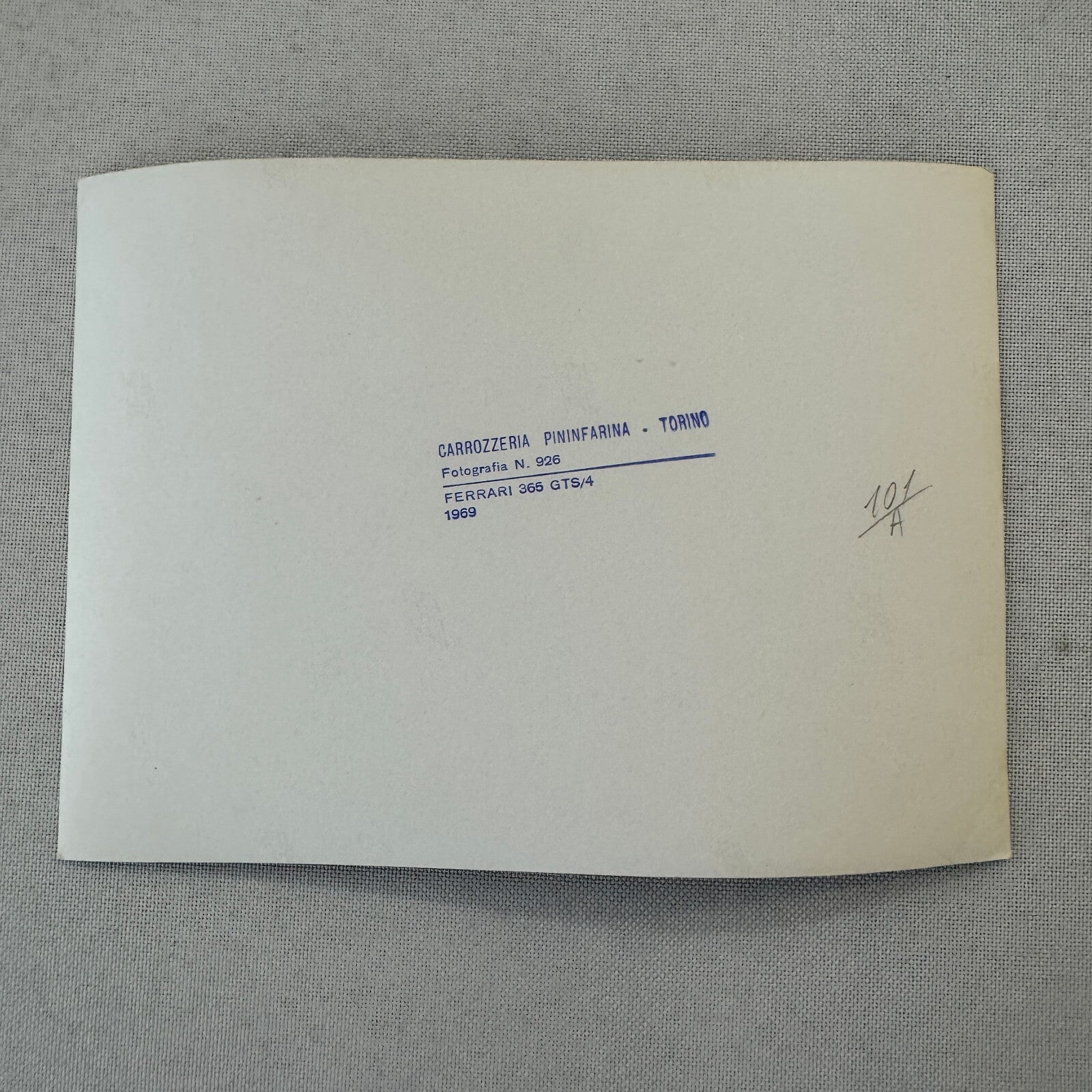 1969 Ferrari 365 GTS/4 Pininfarina Factory Press Photo Photograph Print Vintage