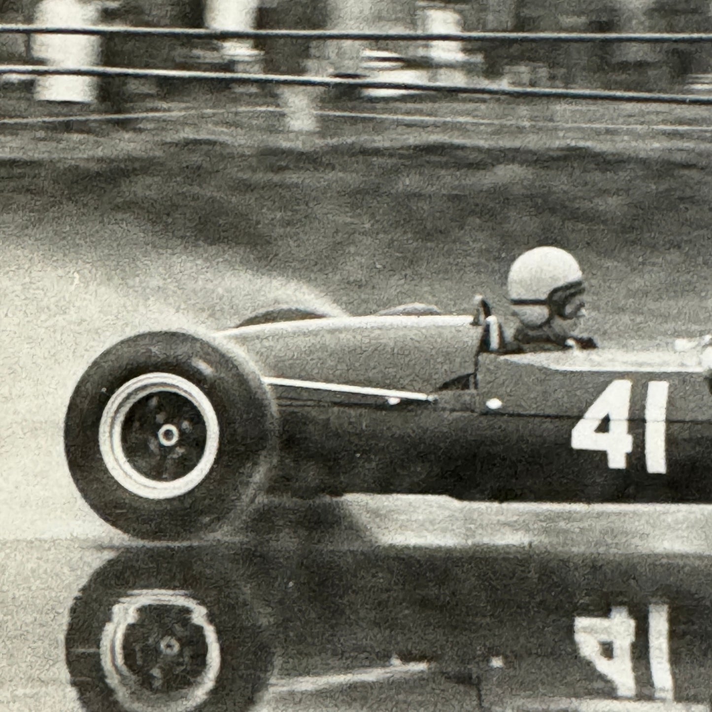 Vintage Racing Photo Photograph Cooper BMC BARC Silverstone 1965 Warwick Banks