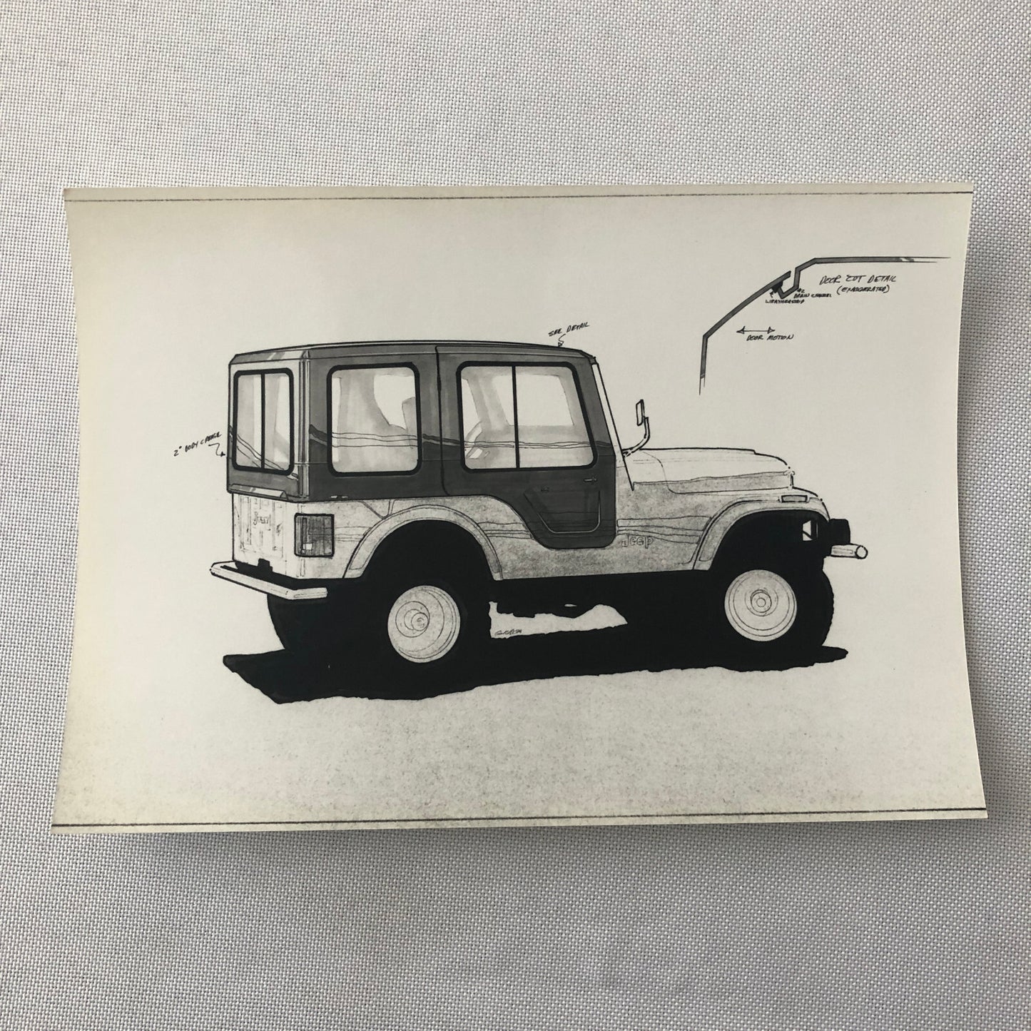 Vintage Car Design Photo Photograph Jeep Aftermarket Roof Top ?