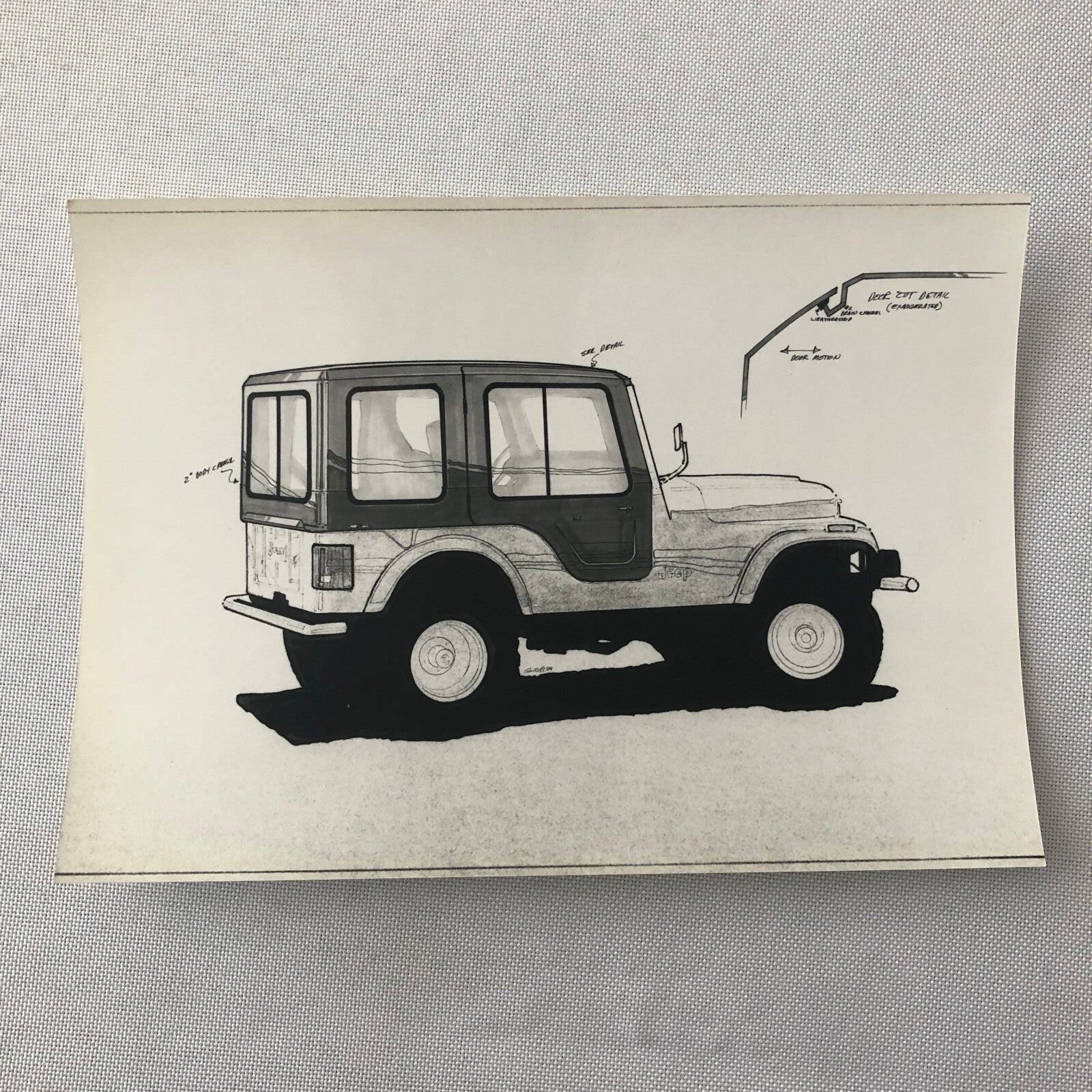 Vintage Car Design Photo Photograph Jeep Aftermarket Roof Top ?