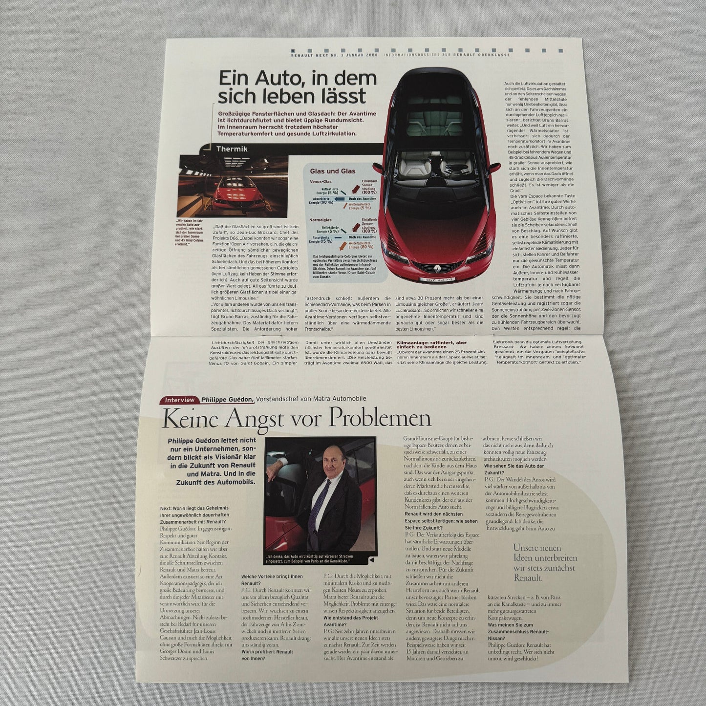 2000 Renault Next Factory Brochure Magazine German Text Concept Cars