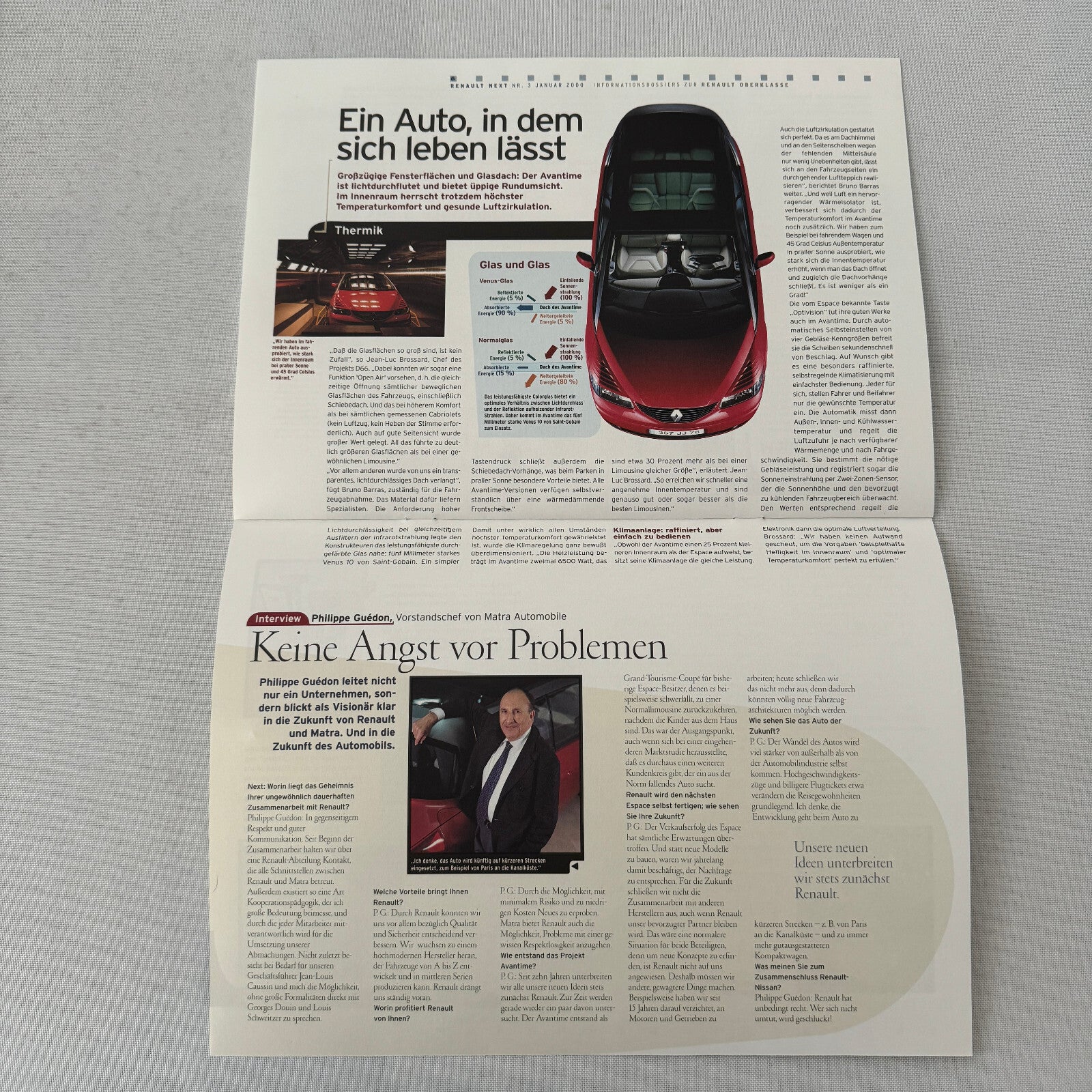 2000 Renault Next Factory Brochure Magazine German Text Concept Cars
