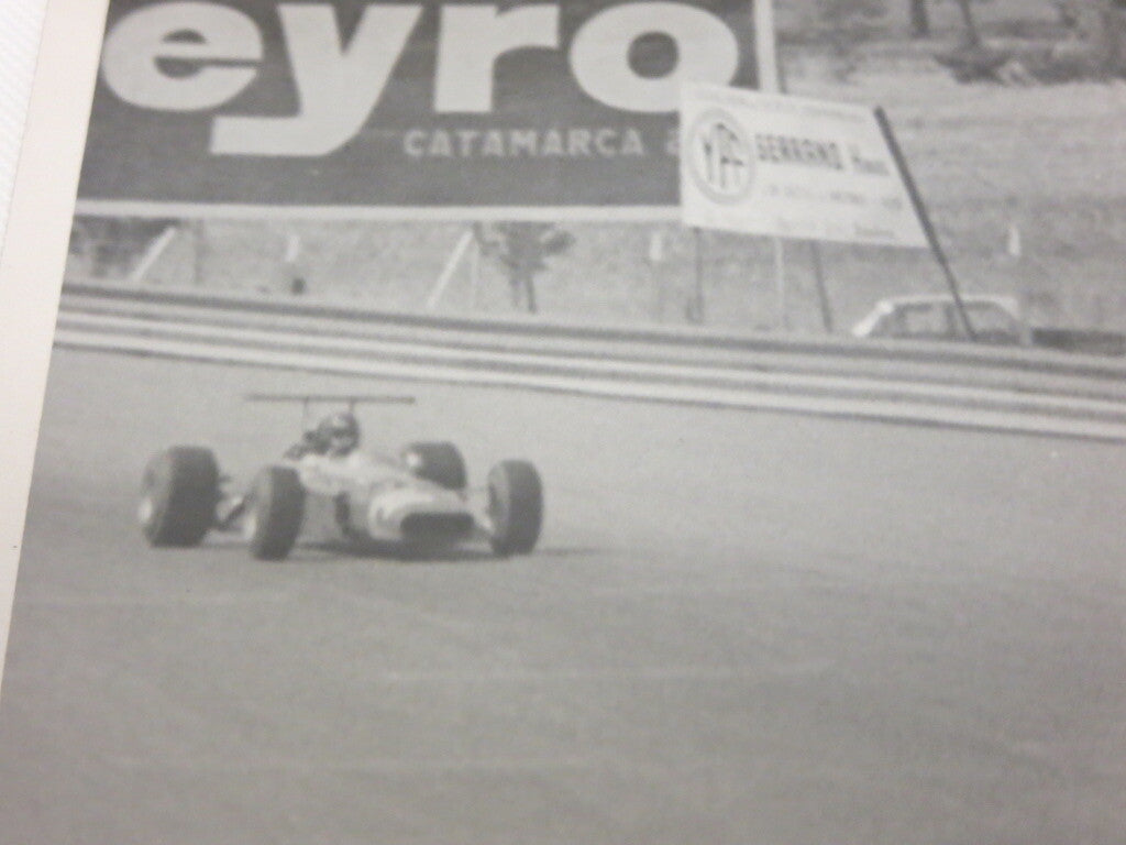 Vintage 1968 Car Racing Photo Photograph - Grand Prix Jochen Rindt +