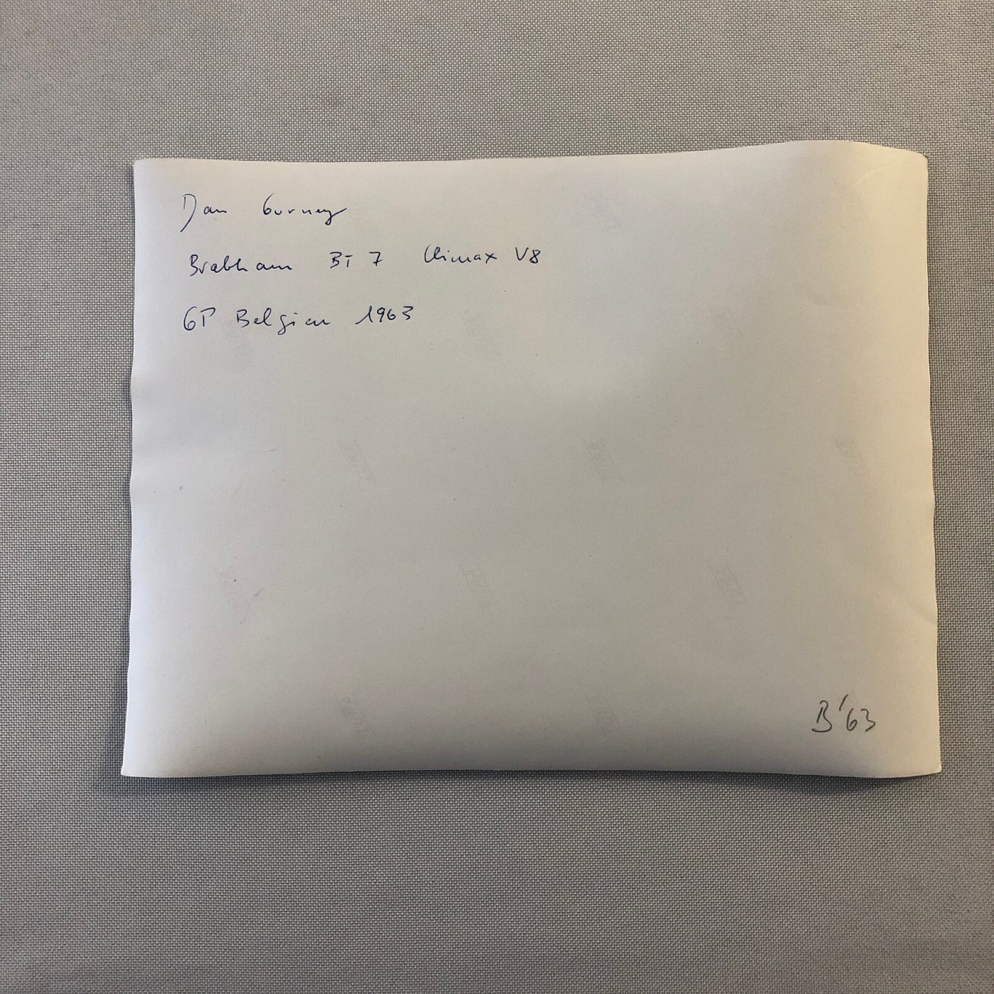 Racing Photo Photograph Dan Gurney 1963 Belgian Grand Prix Brabham BT7 Climax