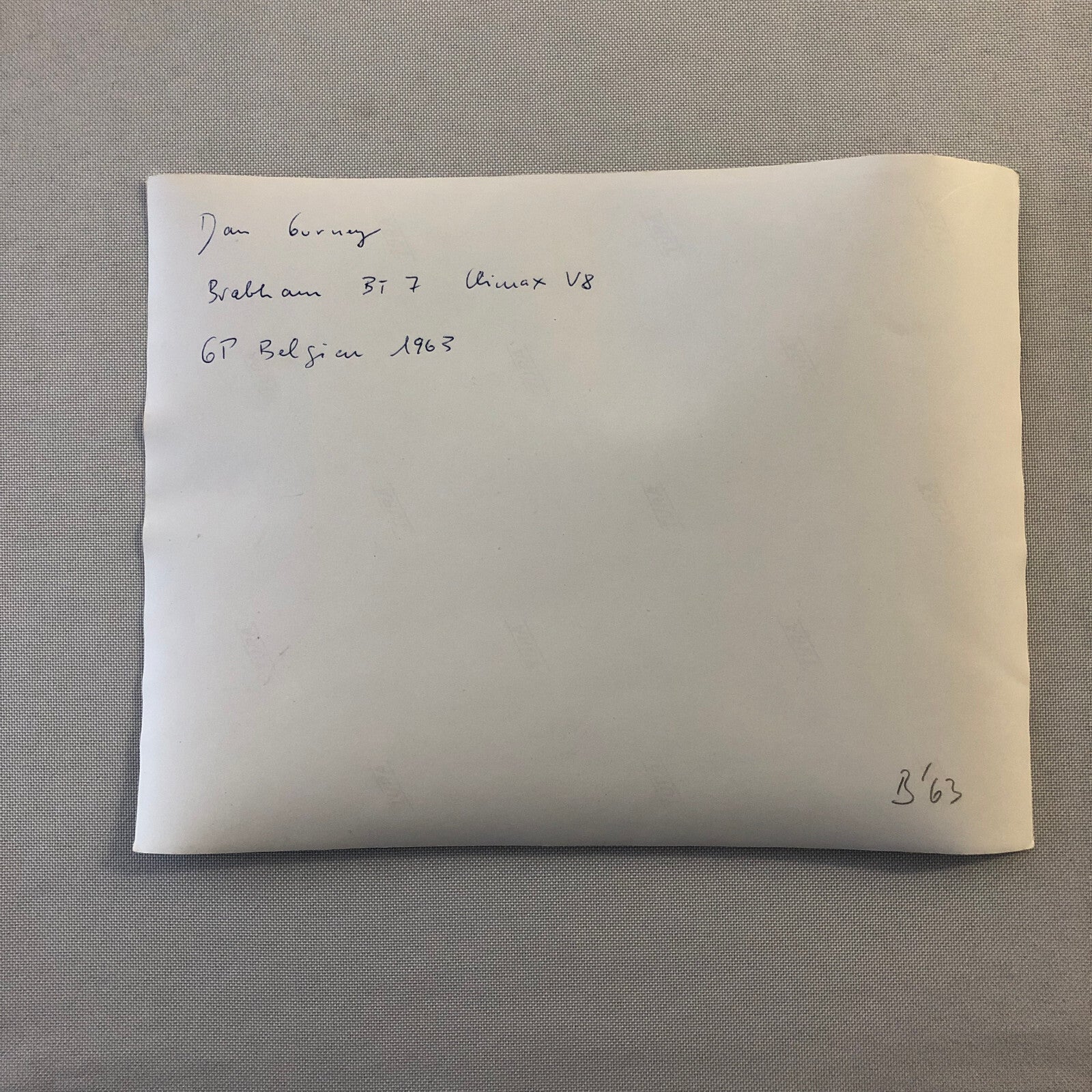 Racing Photo Photograph Dan Gurney 1963 Belgian Grand Prix Brabham BT7 Climax