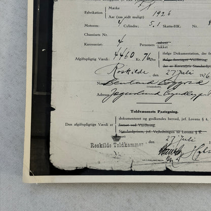 Fabrique Nationale FN Car Automobile Purchase Document Photograph Lot 2x