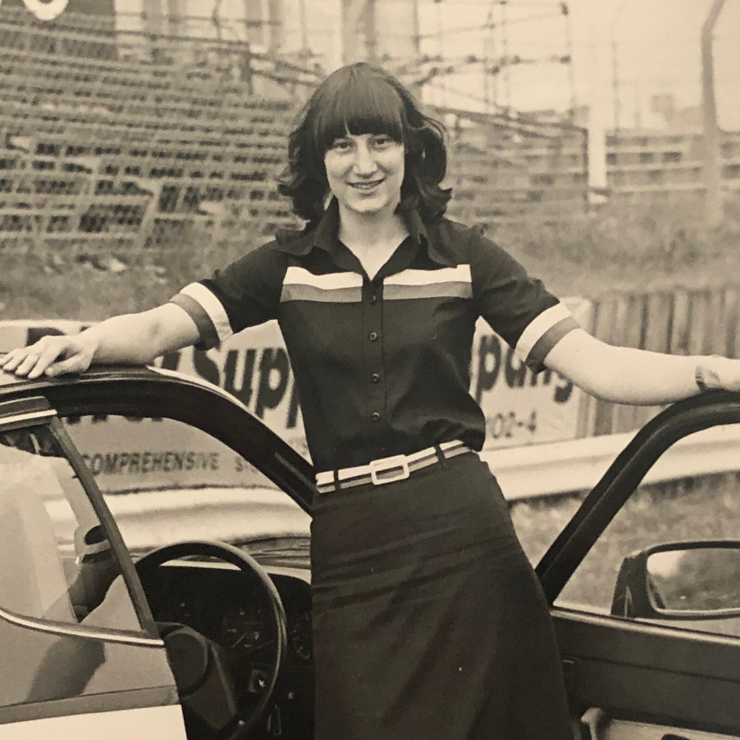 Vintage Porsche 924 Snetterton Racing Photo Photograph Desiree Wilson AFN Ltd