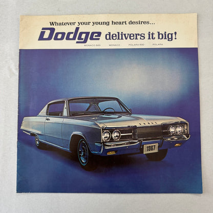 1967 Dodge Car Sales Brochure Catalog Monaco 500 Polara 500 Vintage Canadian