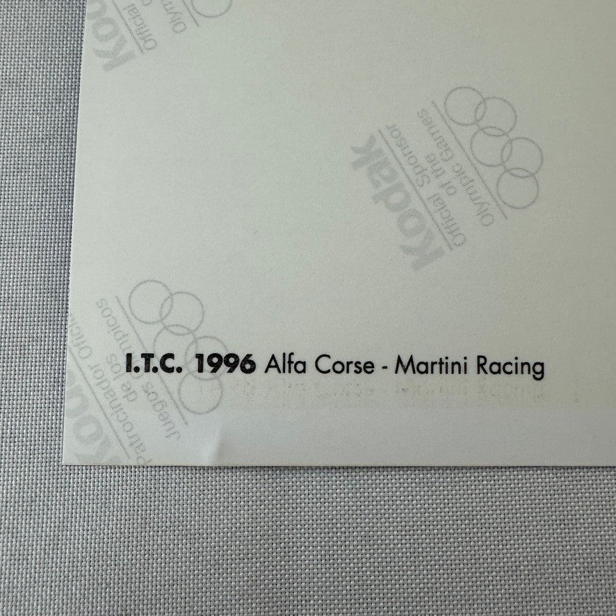 1996 Alfa Romeo 155 V6 ITC Racing Press Kit Brochure Photos Martini FRENCH