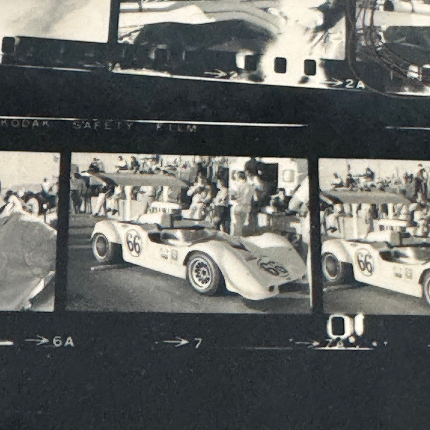 Vintage 1969 Las Vegas Can Am Racing Photo Contact Sheet Photograph Chaparral
