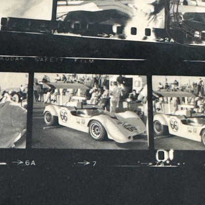 Vintage 1969 Las Vegas Can Am Racing Photo Contact Sheet Photograph Chaparral