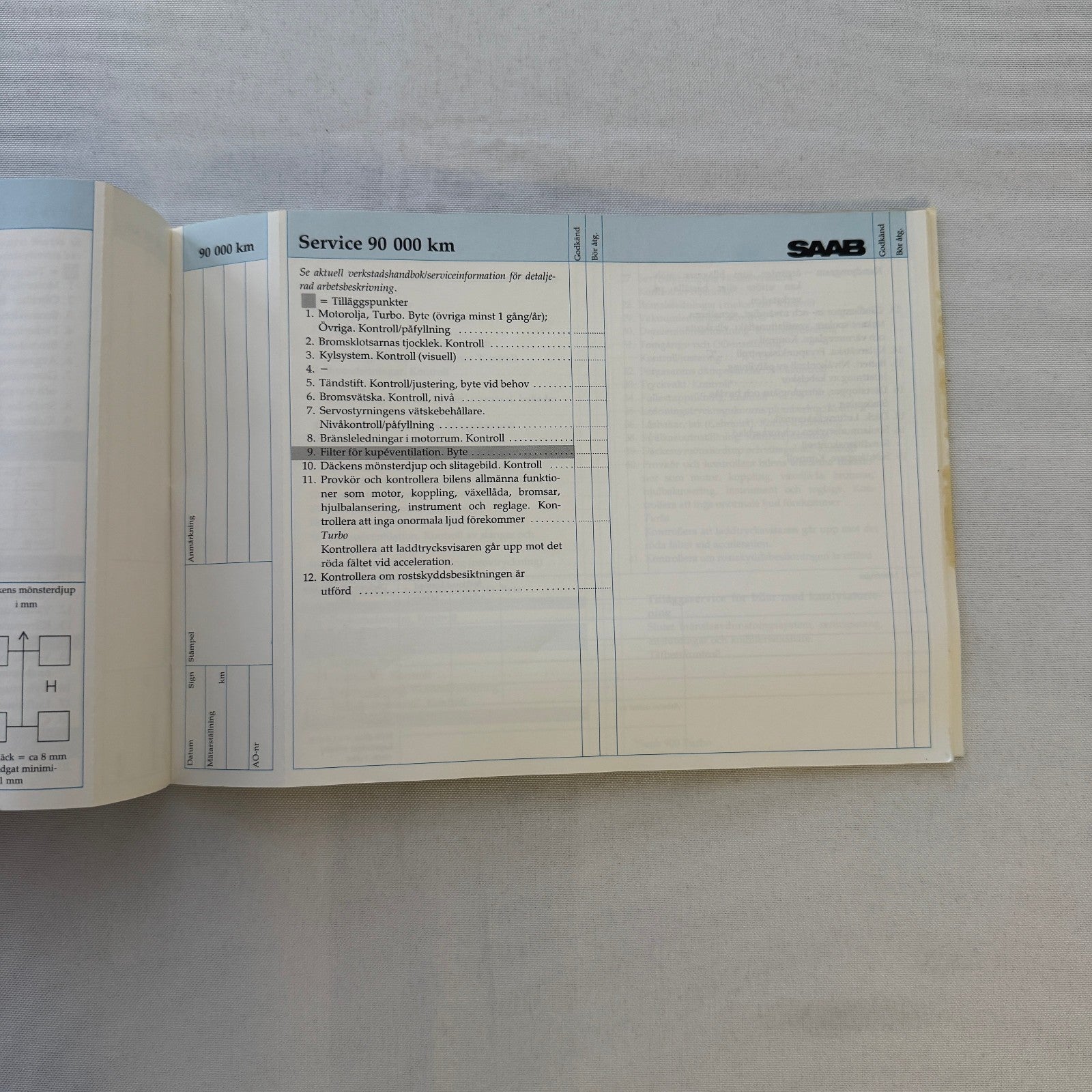 1988 Saab 900 Owners Manual Book Pouch Sedan Convertible Vintage Car SWEDISH