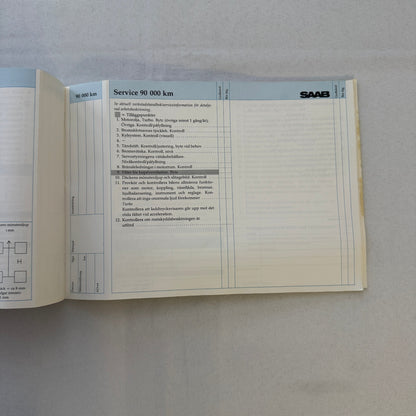 1988 Saab 900 Owners Manual Book Pouch Sedan Convertible Vintage Car SWEDISH