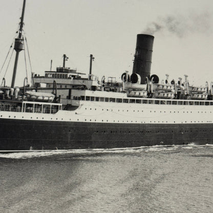 Cunard White Star Line SS RMS Alaunia Ship Boat Press Photo Photograph 1925