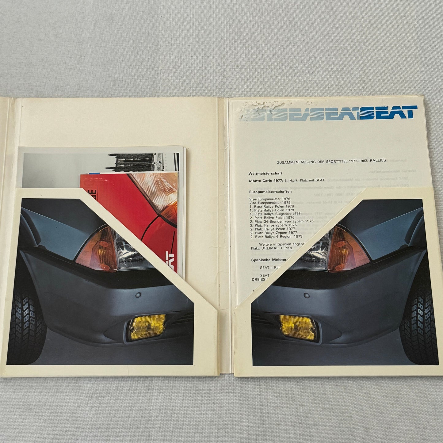 Seat Ronda Car Press Kit Brochure Photos 1983 1984 GERMAN Text European