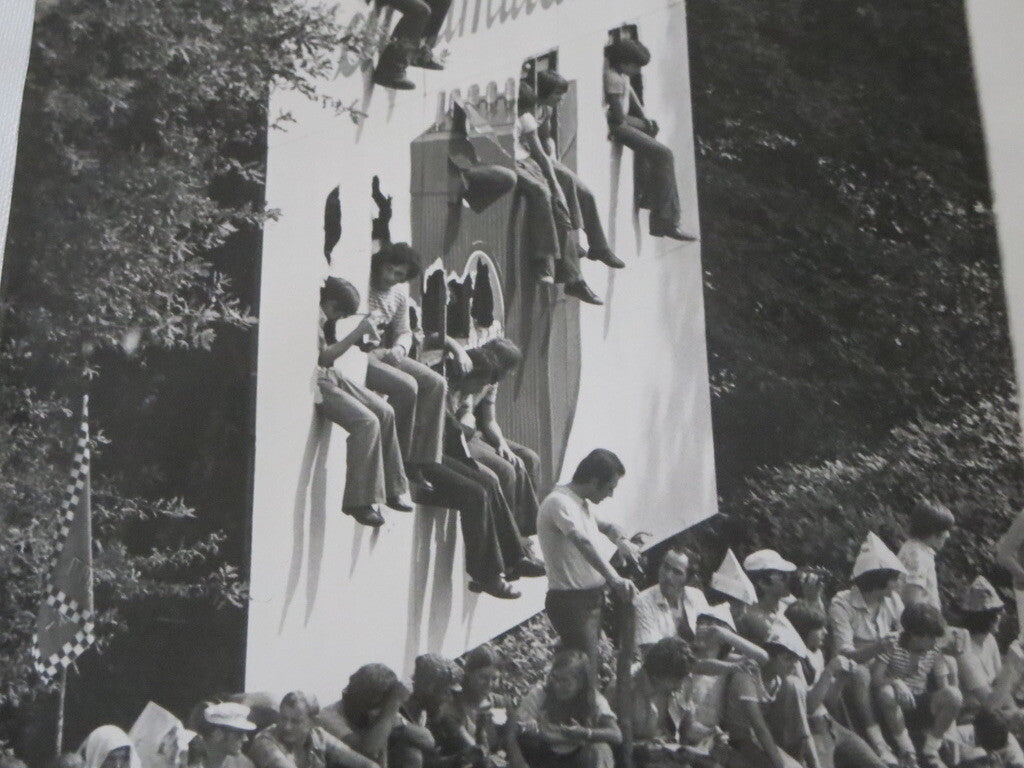 Vintage 1973 Italian Grand Prix Photograph Photo - Spectators Crowd 