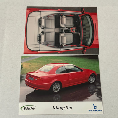 Bertone BMW 3 Series Klapptop Folding Convertible Top Car Press Kit 2000