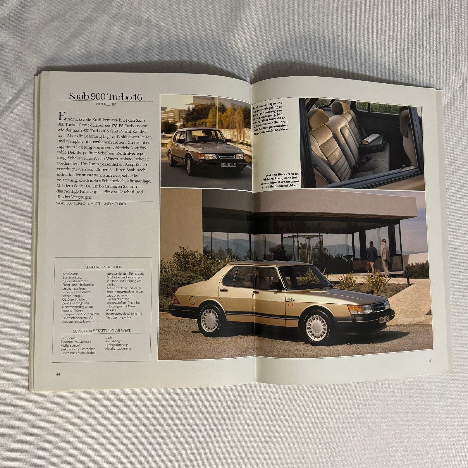Vintage Saab 900 Car Sales Brochure Catalog 900 Cabriolet 900 Turbo 16S GERMAN
