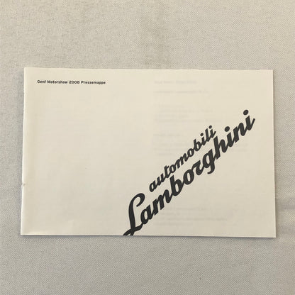 Lamborghini Gallardo LP 560-4 Press Kit Brochure CD GERMAN Text 2008