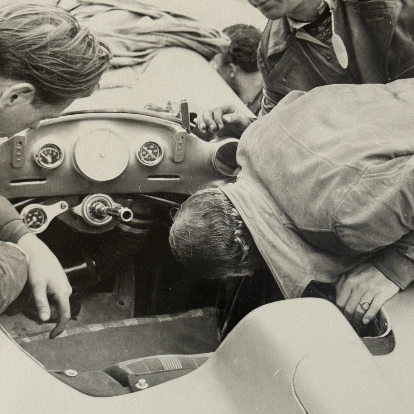 Vintage Racing Photo Photograph 1955 British Grand Prix Mercedes Benz W196 Car