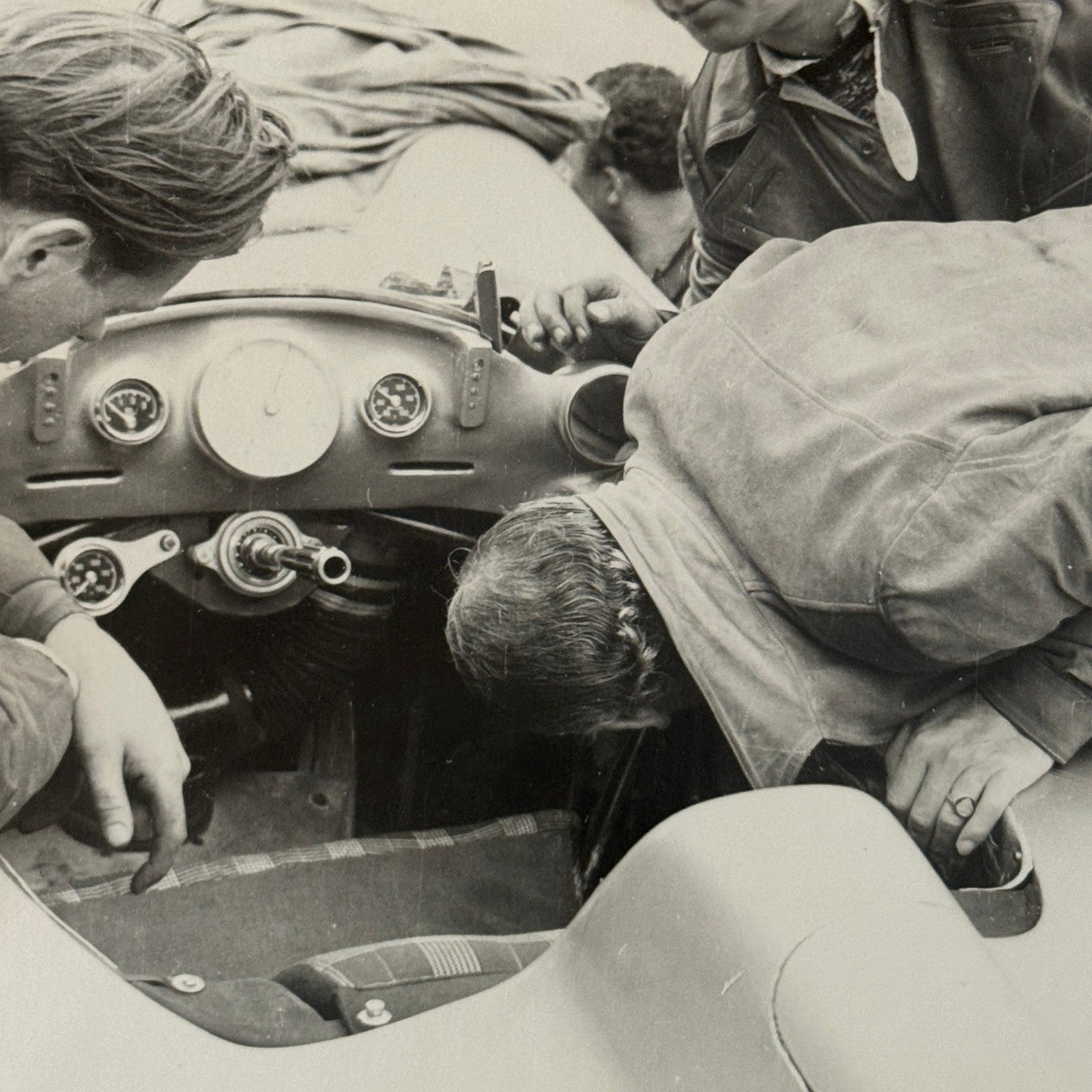 Vintage Racing Photo Photograph 1955 British Grand Prix Mercedes Benz W196 Car