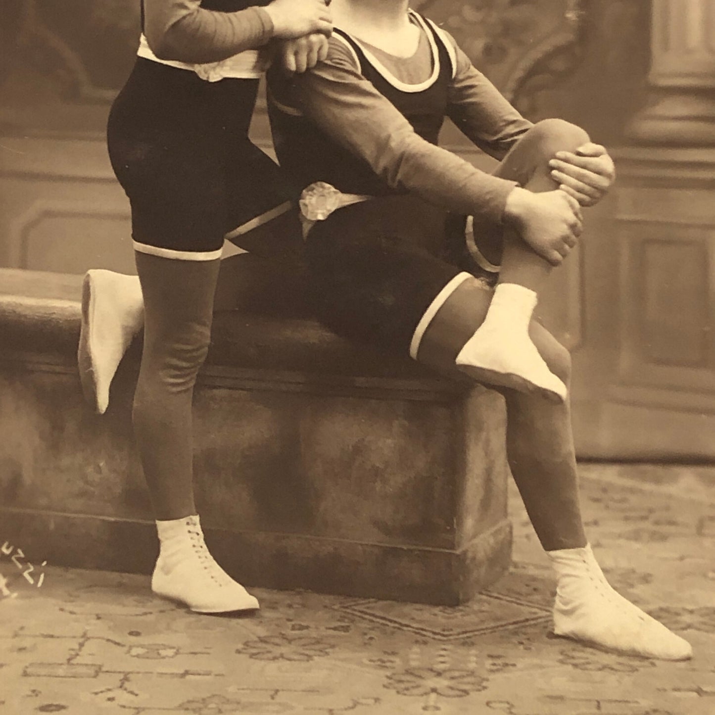 Circus Performers In Costume Photo Photograph Vintage Acrobat Balancing Act ?