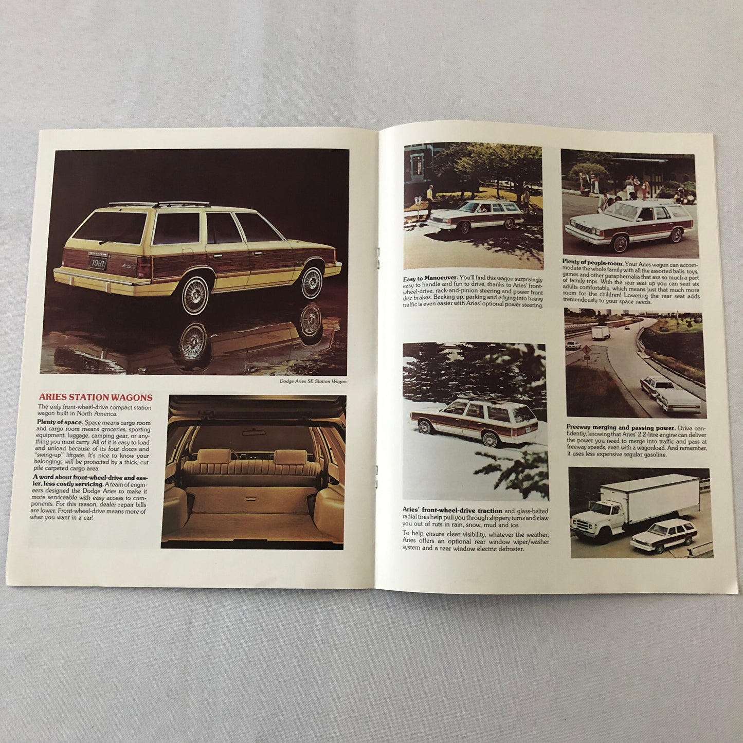1981 Dodge Aries K Car Sales Brochure Catalog Coupe Sedan Station Wagon