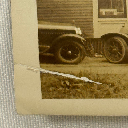 Vintage Car Photo Street Scene Automobile Building Snapshot Image