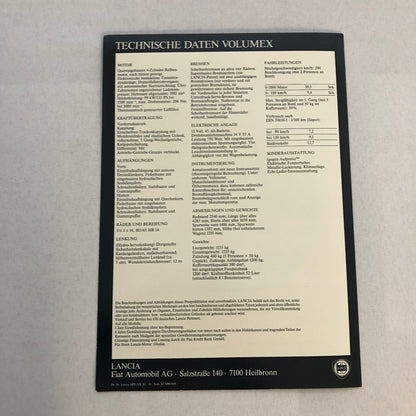 Lancia Beta HP Executive Car Sales Brochure Catalog German Text