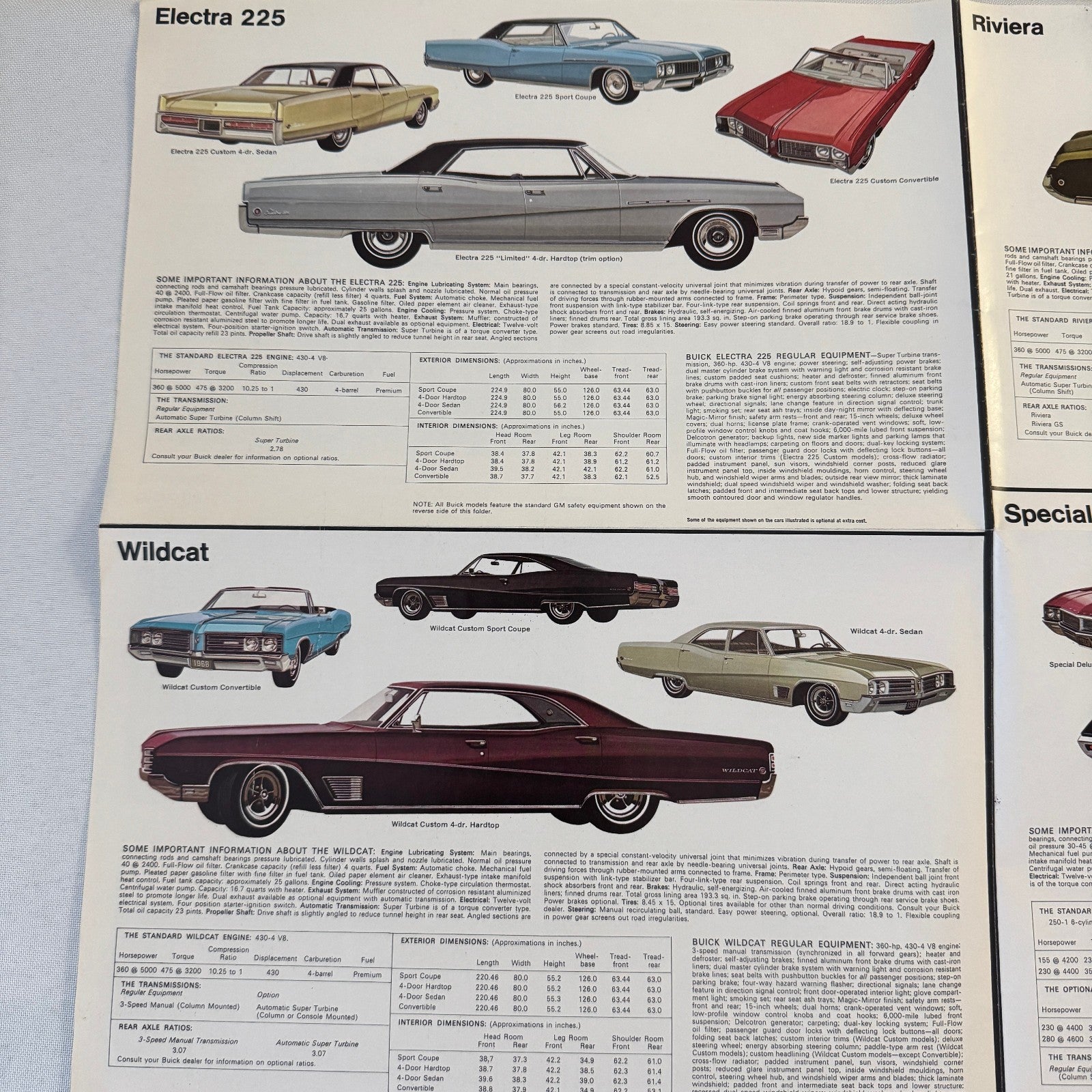 1968 Buick Sales Brochure GS400 GS350 Skylark Wildcat Electra Riviera Catalog