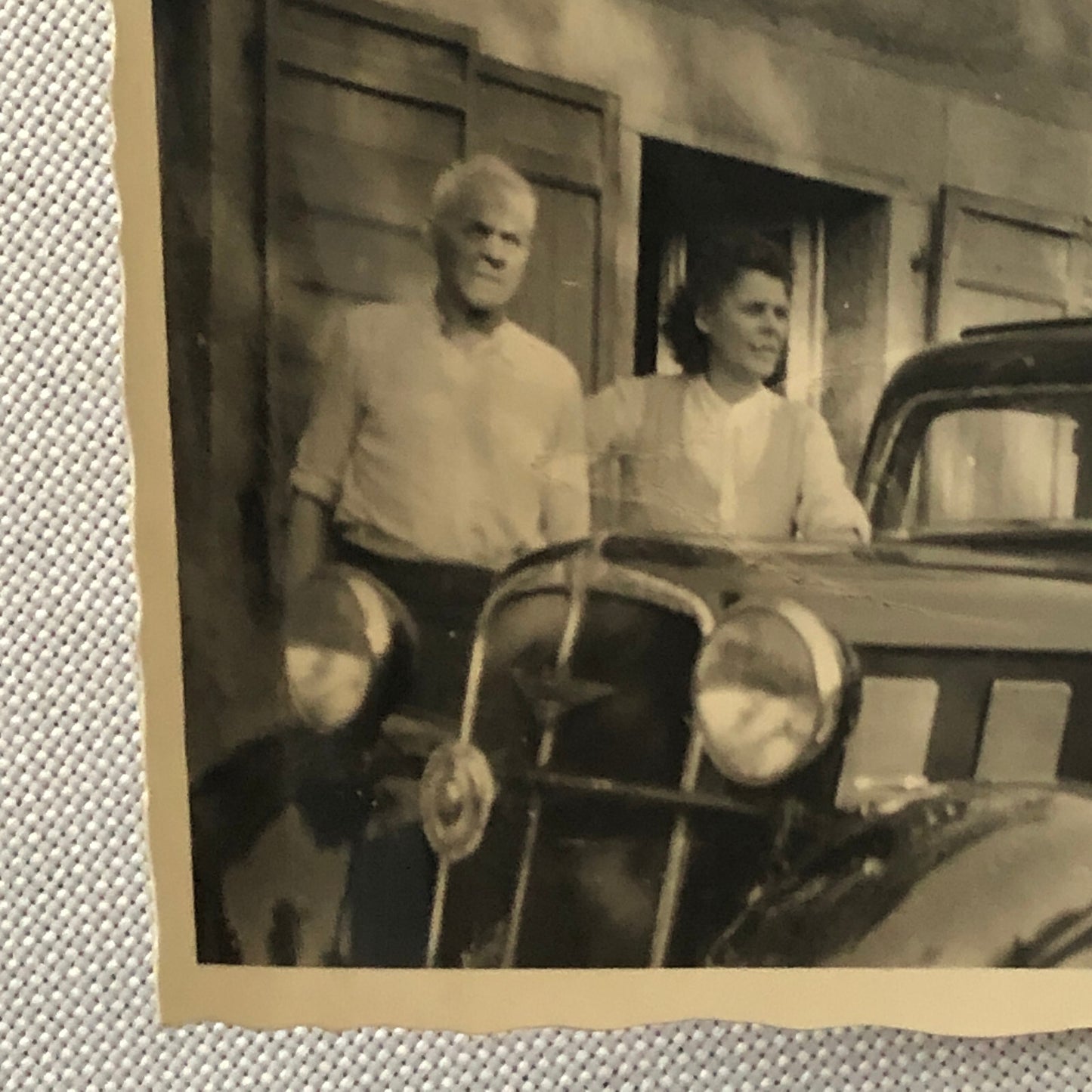 Vintage Photo Photograph Snapshot Car Automobile People AL22SM2