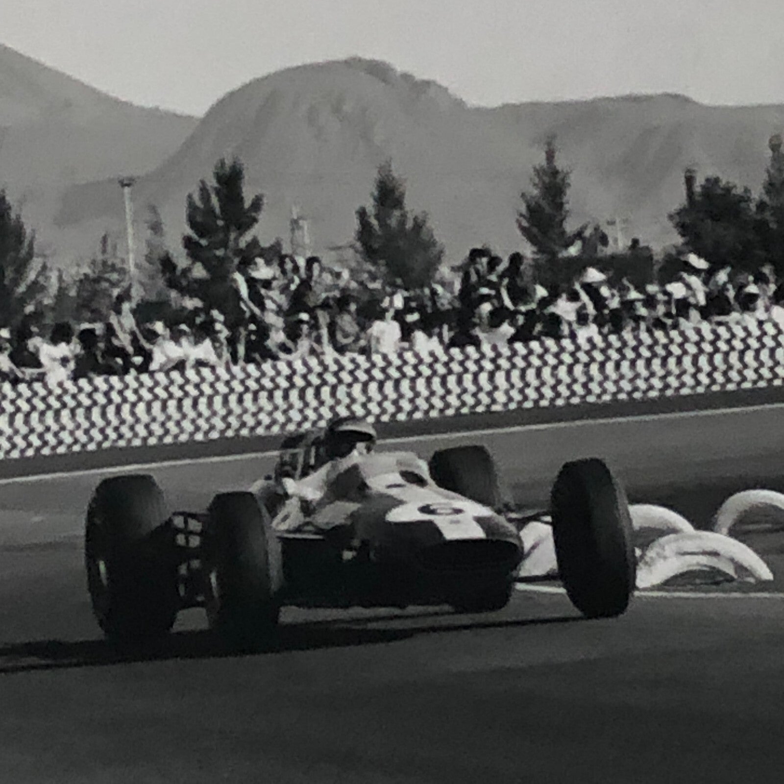 Vintage Bernard Cahier Racing Photo Mike Spence Lotus Climax 1965 Mexico GP