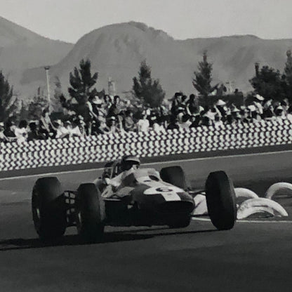Vintage Bernard Cahier Racing Photo Mike Spence Lotus Climax 1965 Mexico GP
