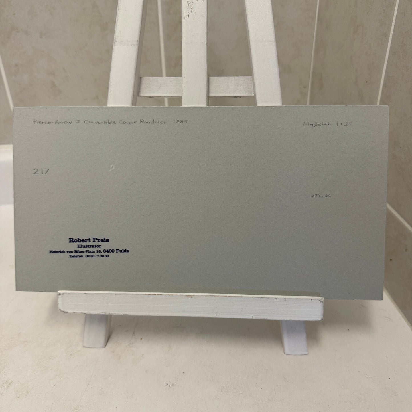 1935 Pierce Arrow 12 Convertible Coupe Roadster Car Illustration Art Drawing