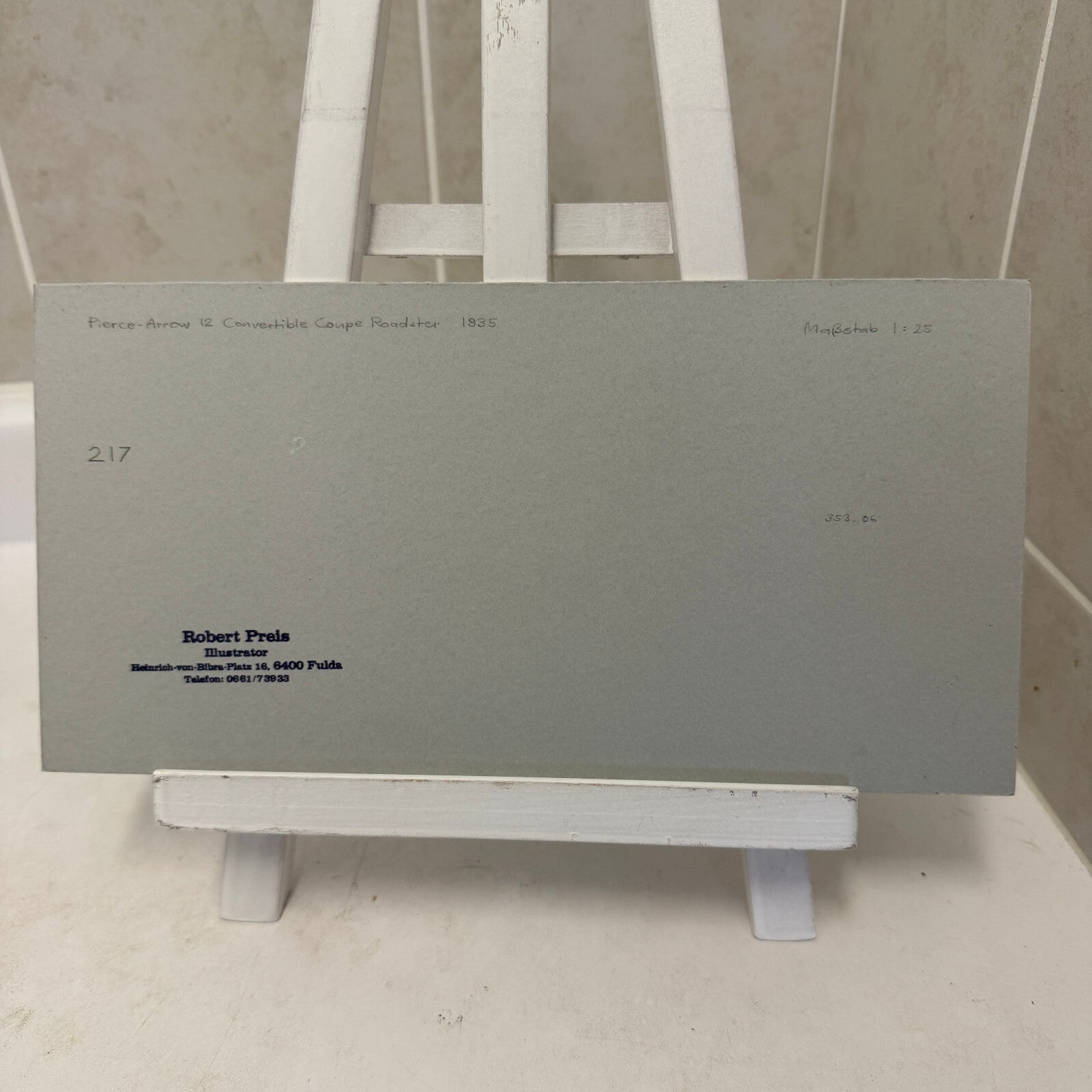 1935 Pierce Arrow 12 Convertible Coupe Roadster Car Illustration Art Drawing