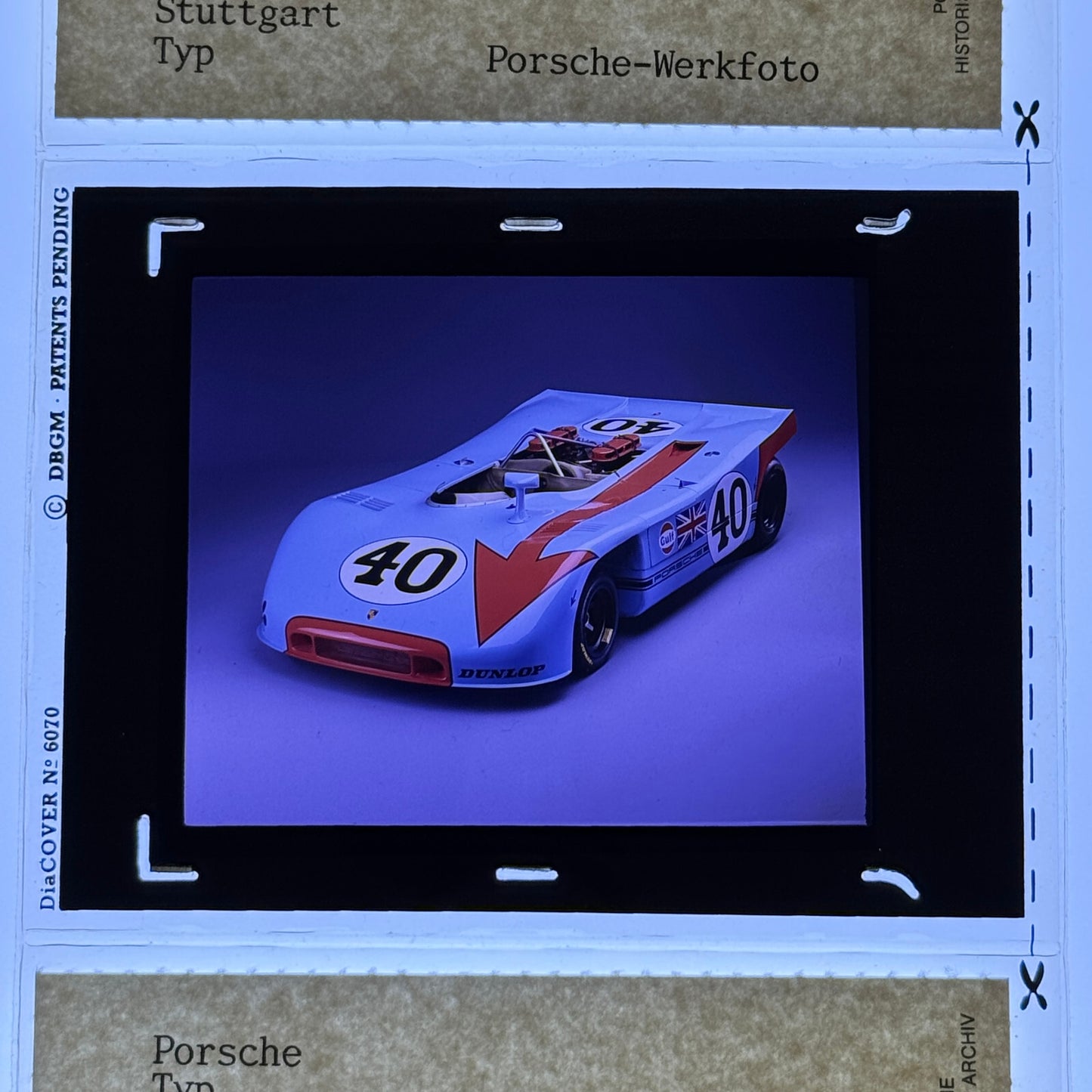 1970 Porsche Type 908 / 03 Spyder Car Archive Factory Photo Slide Transparency