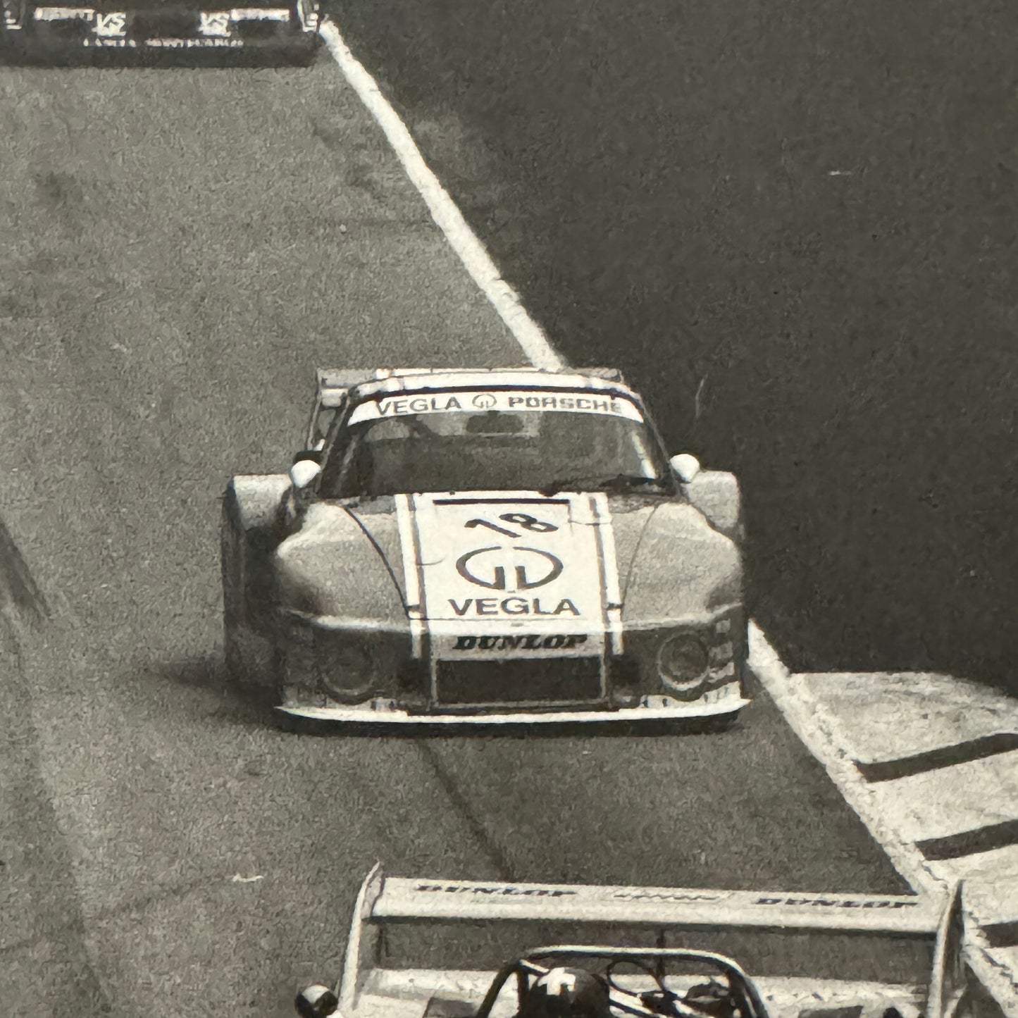 Vintage Porsche Racing Car Photo Photograph 1980
