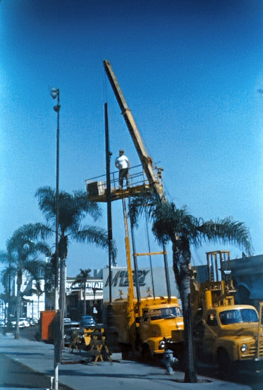 35mm Slide Vintage Image California Highway Construction Truck Trucks