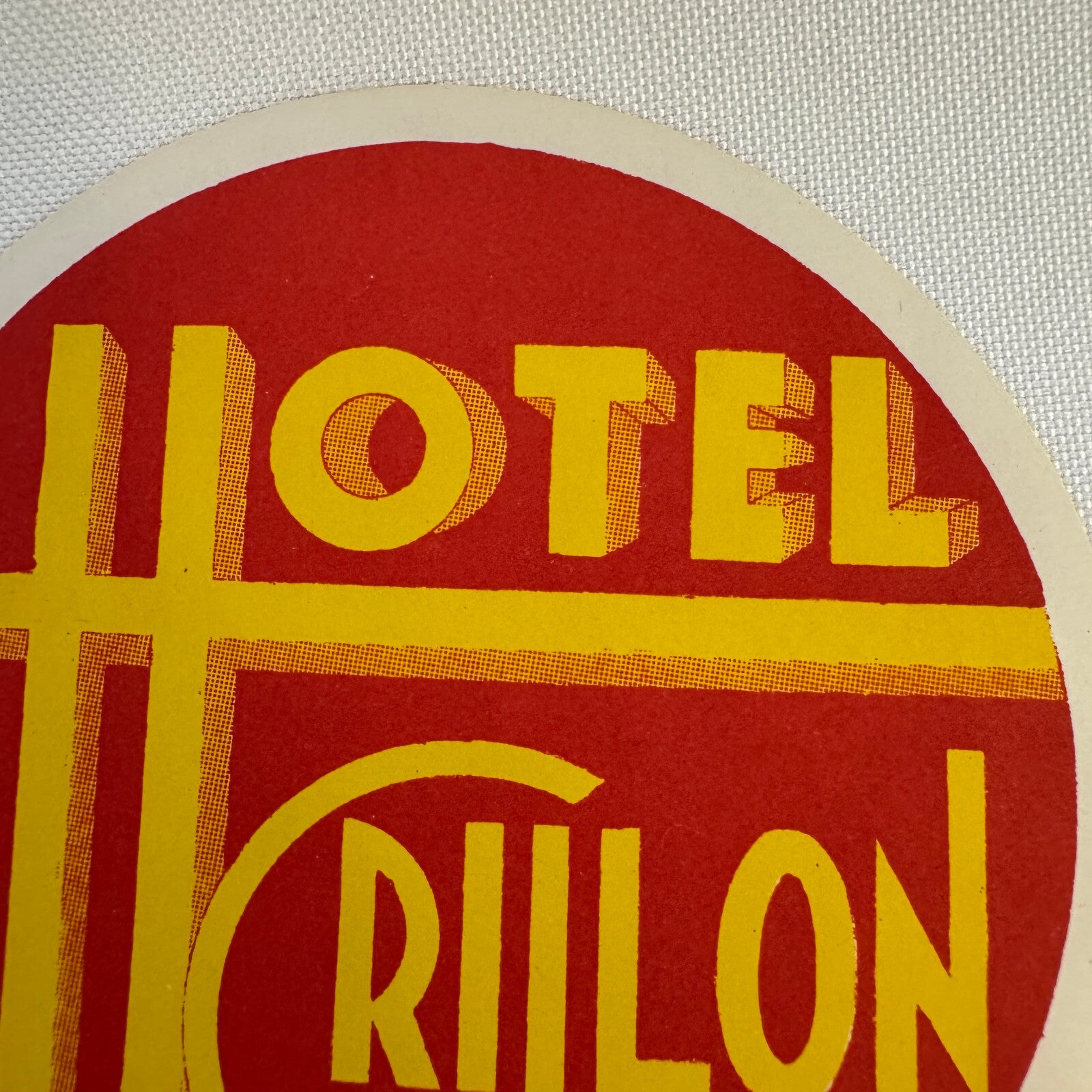Vintage Travel Luggage Label Hotel Crillon La Paz Bolivia